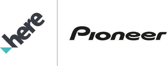 HERE and Pioneer logos