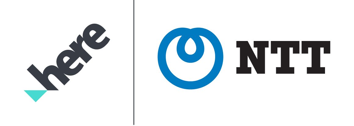 HERE and NTT logo
