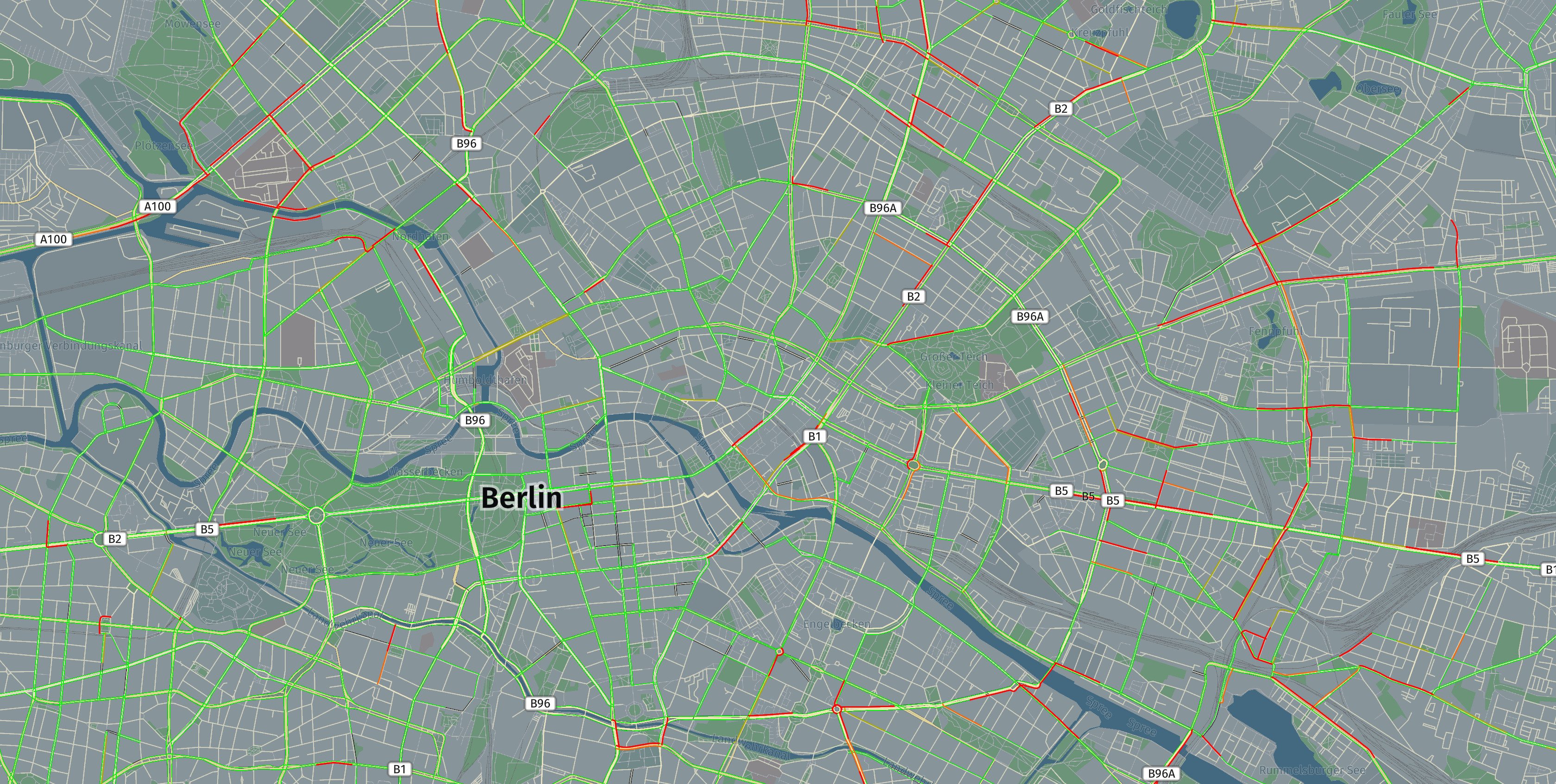 Traffic Congestion Map in Berlin