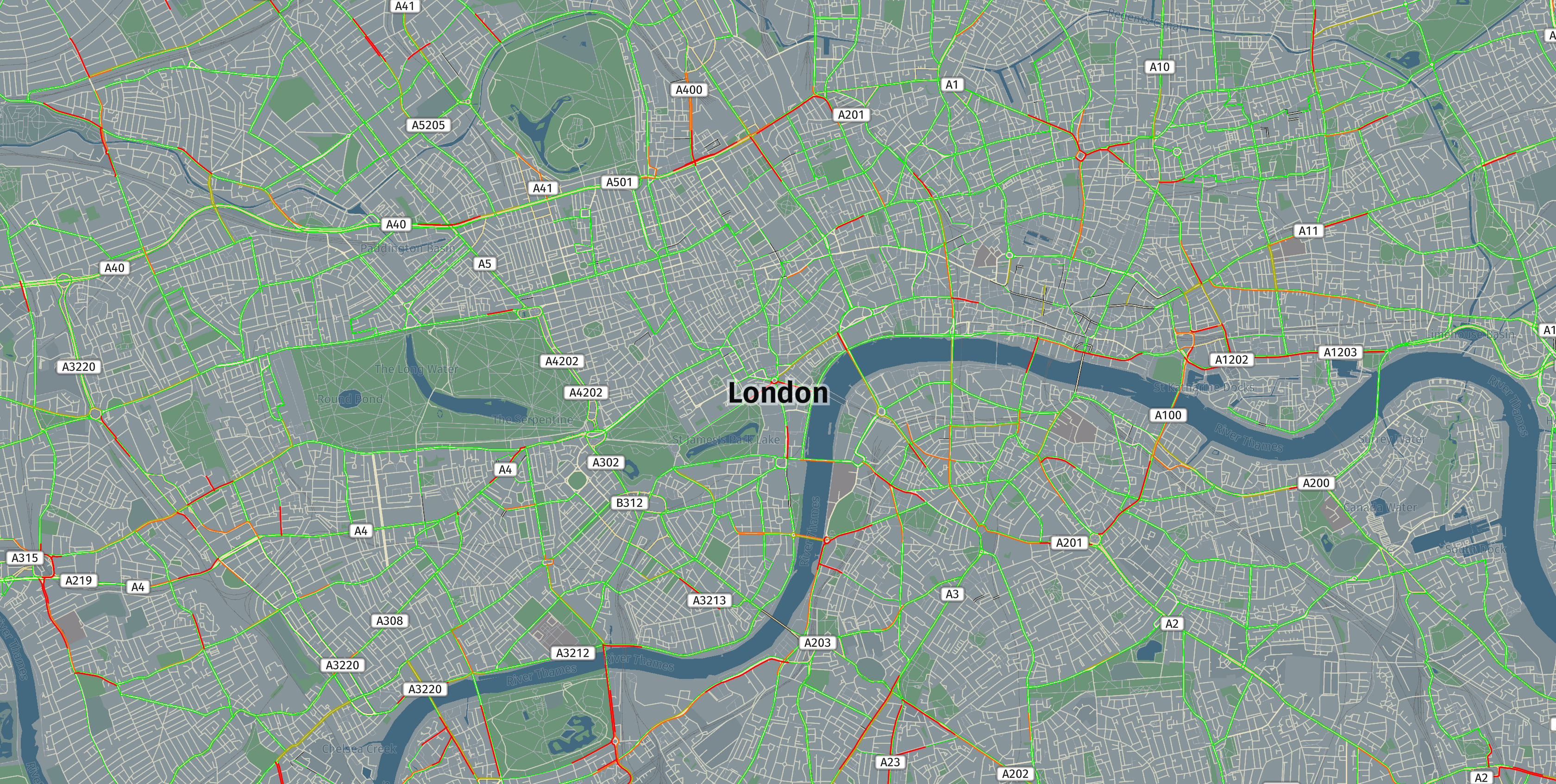 Traffic Congestion Map London