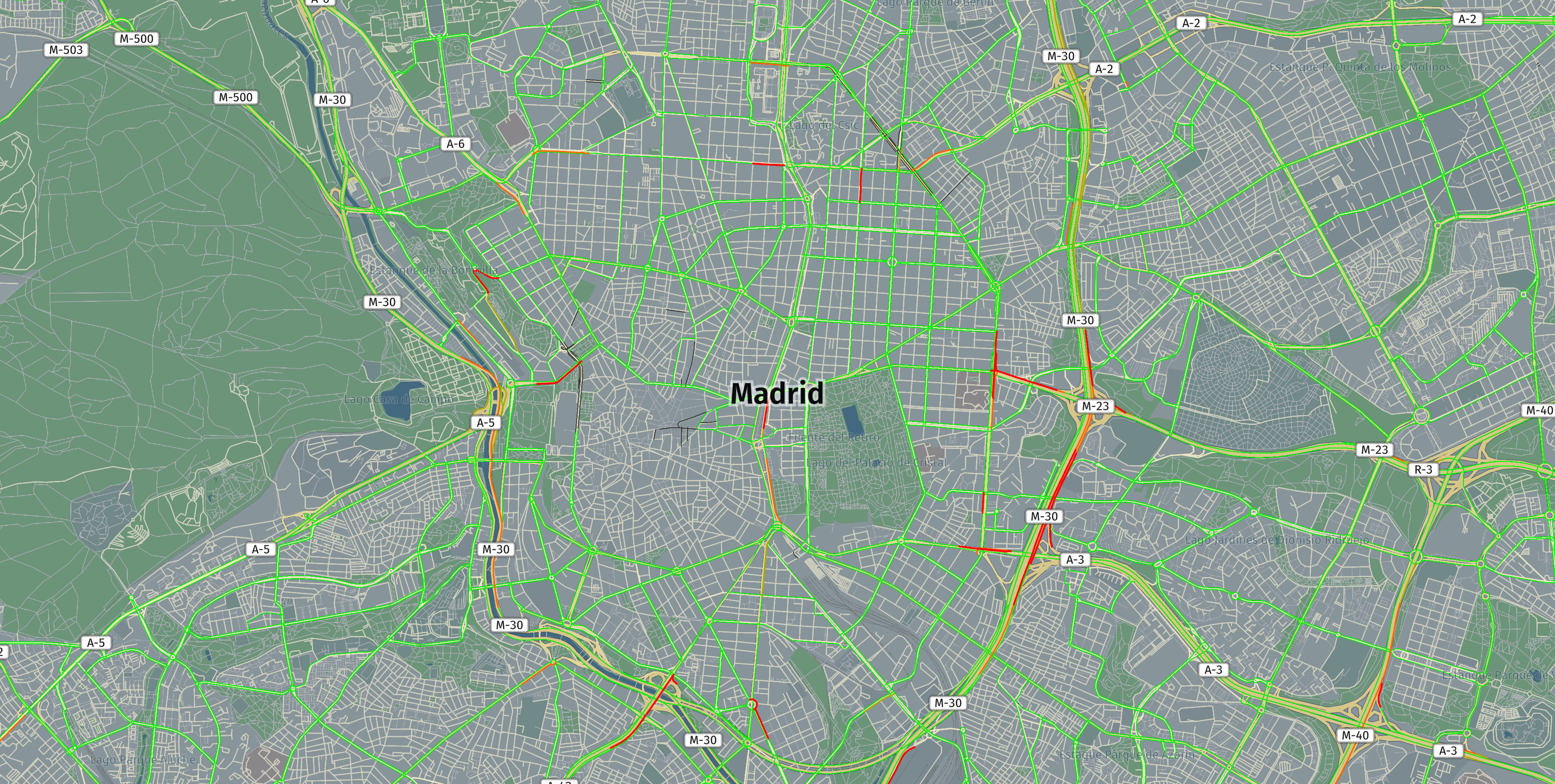 Traffic Congestion Map in Madrid