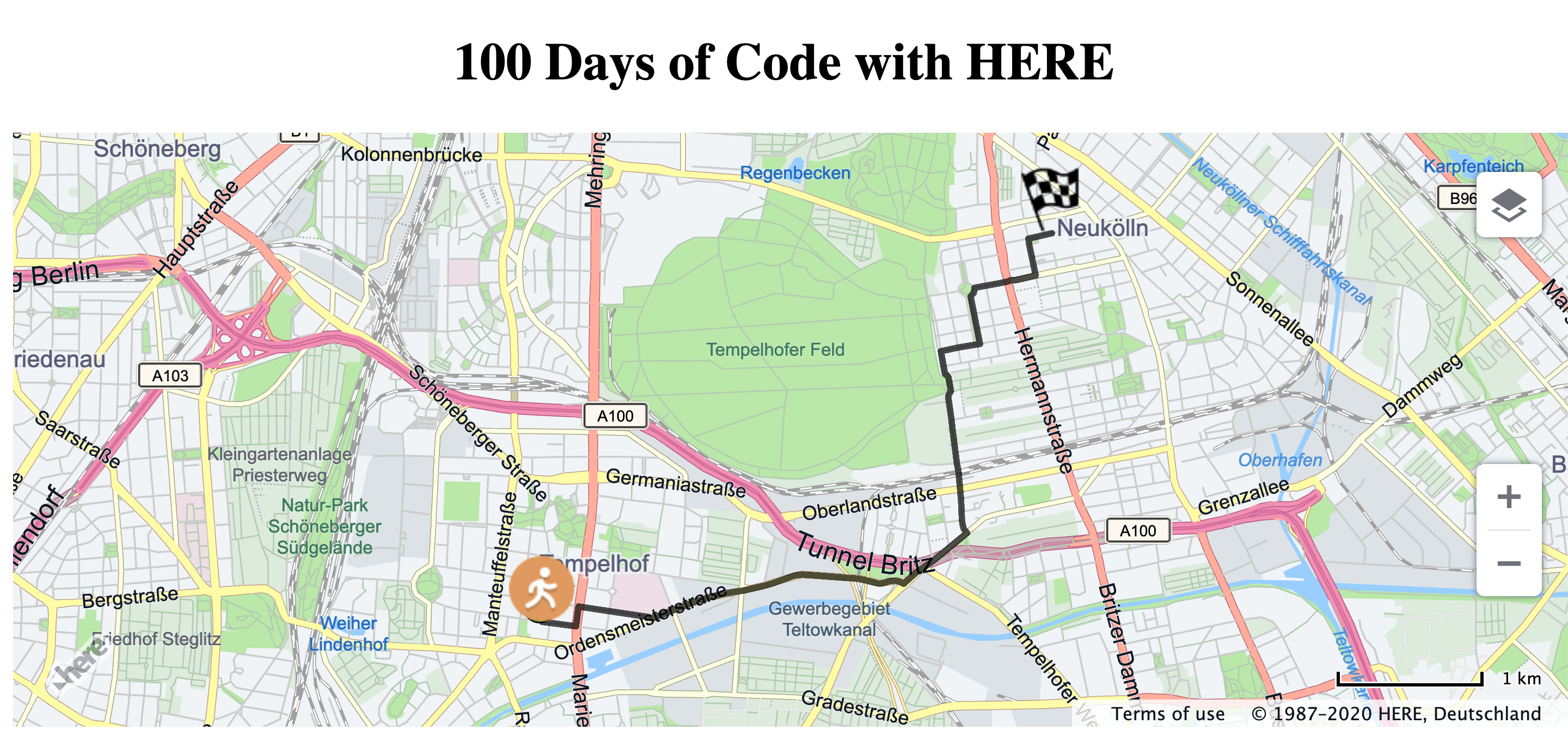 Route avoiding parks