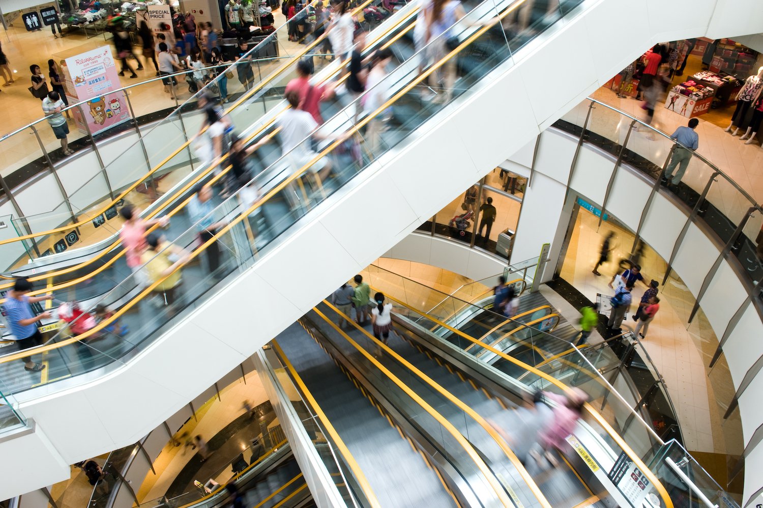 Shopping-Mall-Retail-Escalator-Consumer-Consumers