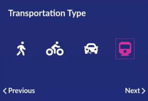 Selection of transportation type