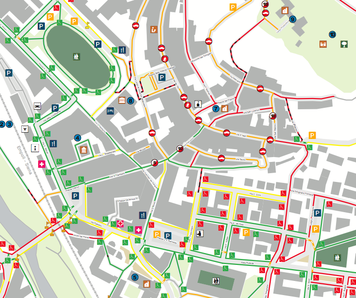 Urban accessibility map 