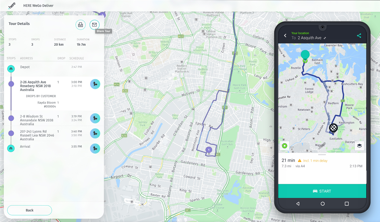 HERE WeGo Deliver - Delivery Route Planning App