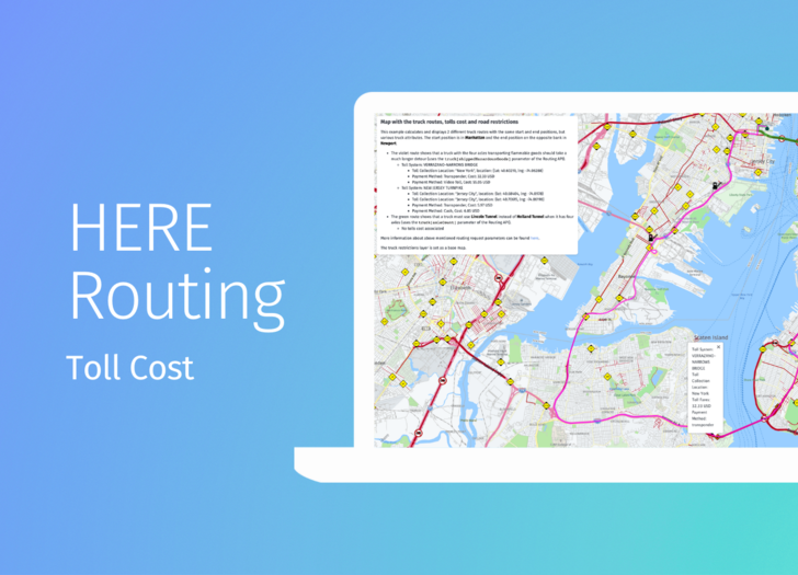 HERE Routing Toll Cost