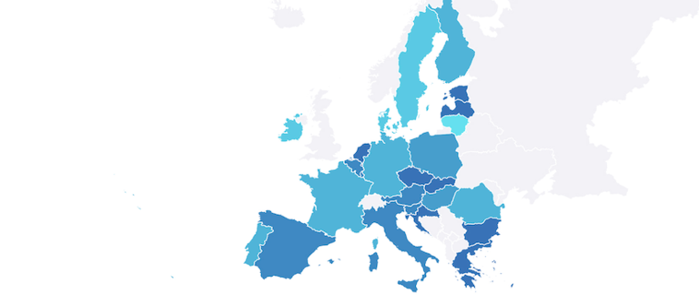 A map illustration of the European Union