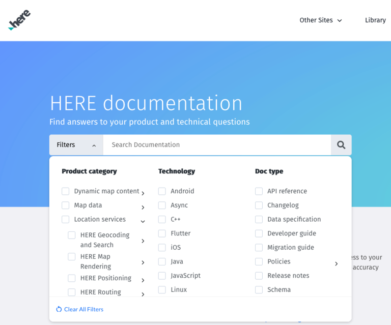 Search filters