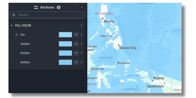 style editor bathymetry style