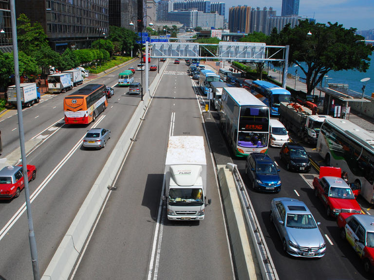 Traffic on a highway in the APAC region