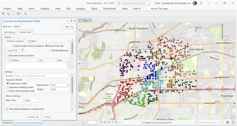 routesmart add-in in arcgis pro