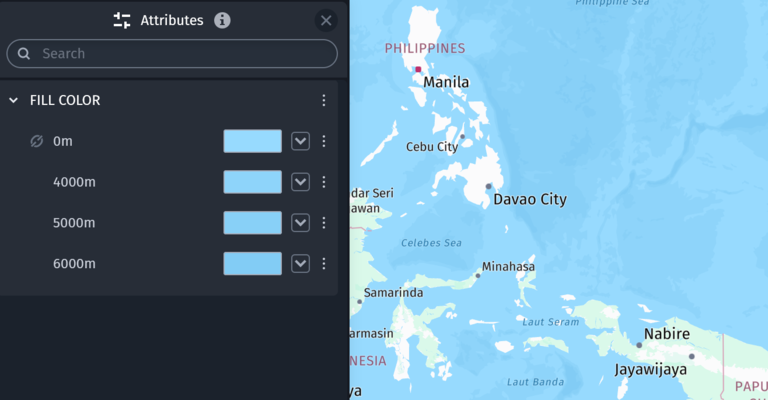 HERE Style Editor 1.4 bathymetry