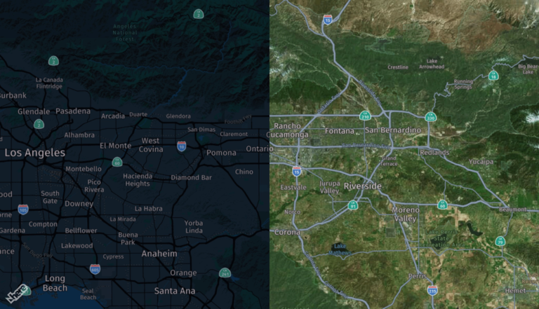 lite night map style HERE Maps