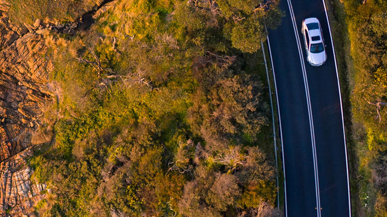 car alone on highway