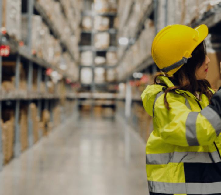 People working in a warehouse